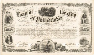 Loan of the City of Philadelphia - Gorgeous 8 Vignette Bond